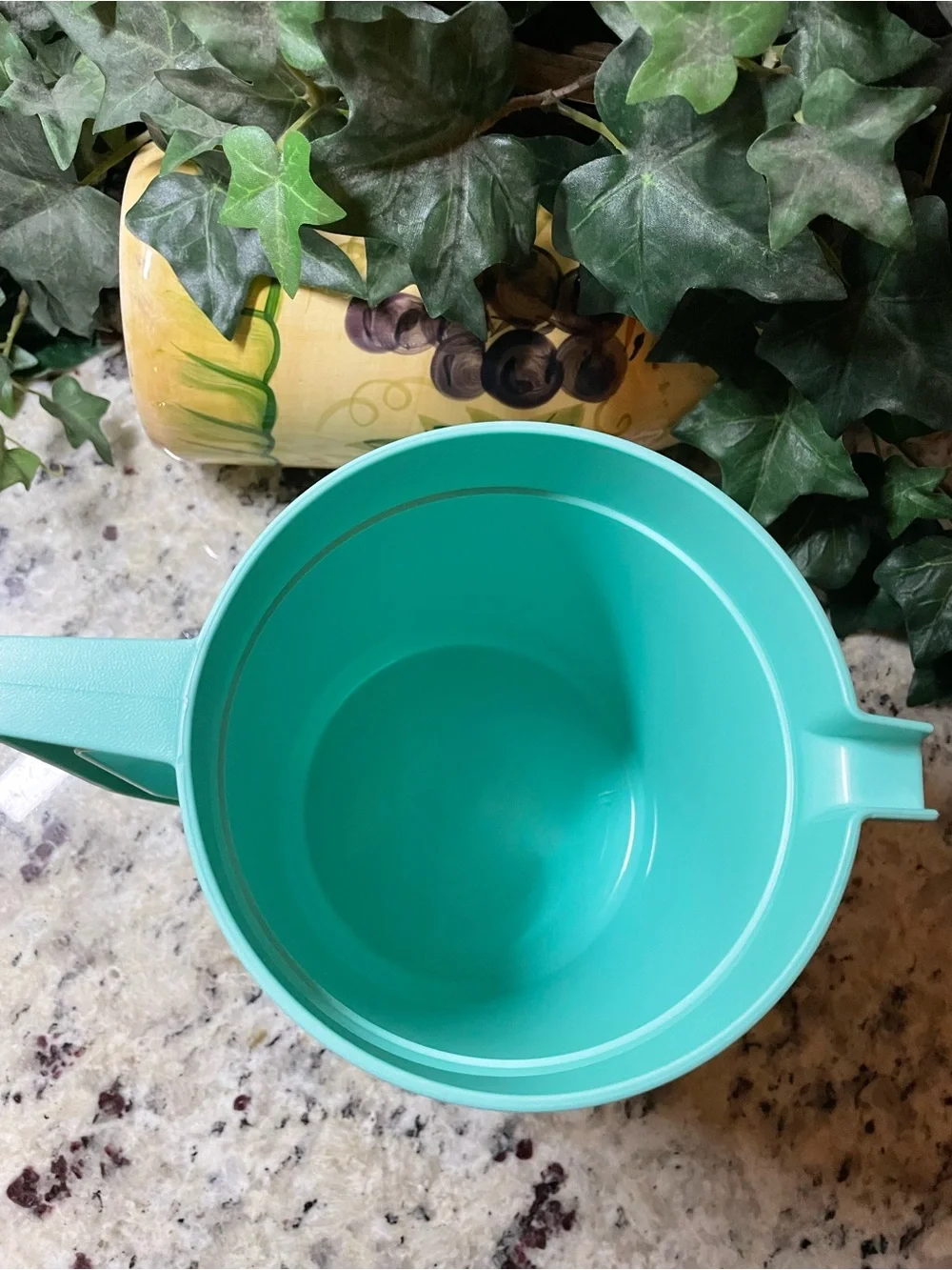 Tupperware Mint Green Plastic Pitcher with Lid and Handle